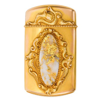 14K Gold Quartz Vesta Case - 31.80 Grams