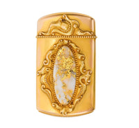 14K Gold Quartz Vesta Case - 31.80 Grams