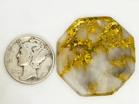 28ct Gold in Quartz Cabochon - Museum Grade