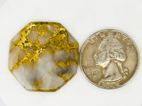 28ct Gold in Quartz Cabochon - Museum Grade