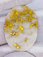 21ct Gold in Quartz Cabochon - Museum Grade