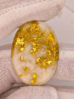 21ct Gold in Quartz Cabochon - Museum Grade