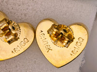 16K Heart Gold Quartz Earrings 16:1 Mine