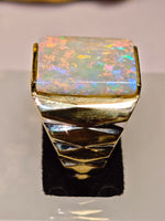 10K Solid 7.10ct Australian Opal Ring