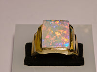 10K Solid 7.10ct Australian Opal Ring