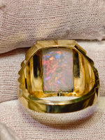 10K Solid 7.10ct Australian Opal Ring