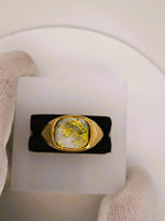 18K 16to1 mine Gold Quartz Signet Ring