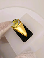 18K 16to1 mine Gold Quartz Signet Ring