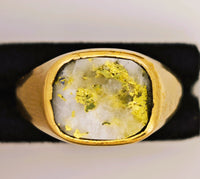 18K 16to1 mine Gold Quartz Signet Ring