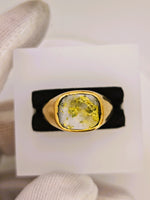 18K 16to1 mine Gold Quartz Signet Ring