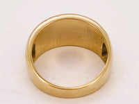 14K Yellow Gold 3-Panel Gold Quartz Signet Ring
