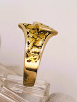 22k Alaskan Gold Nugget & Diamond Ring