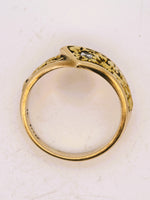 22k Alaskan Gold Nugget & Diamond Ring