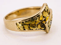 22k Alaskan Gold Nugget & Diamond Ring