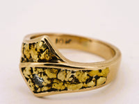 22k Alaskan Gold Nugget & Diamond Ring