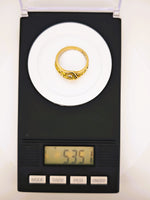 22k Alaskan Gold Nugget & Diamond Ring