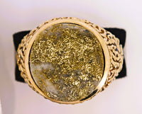 10K GRAIL 14.26ct Round Gold Quartz Ring