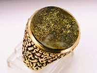 10K GRAIL 14.26ct Round Gold Quartz Ring