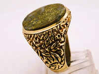 10K GRAIL 14.26ct Round Gold Quartz Ring
