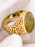 10K GRAIL 14.26ct Round Gold Quartz Ring