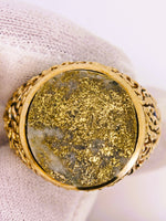 10K GRAIL 14.26ct Round Gold Quartz Ring