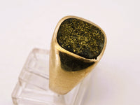 14K Gold Quartz Signet Ring
