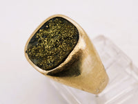 14K Gold Quartz Signet Ring