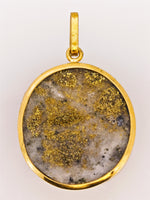 18K Alaskan Gold in Quartz Pendant