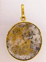 18K Alaskan Gold in Quartz Pendant