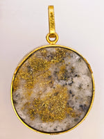 18K Alaskan Gold in Quartz Pendant