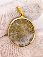18K Alaskan Gold in Quartz Pendant