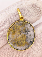 18K Alaskan Gold in Quartz Pendant