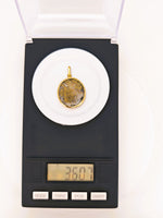 18K Alaskan Gold in Quartz Pendant