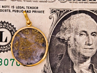 18K Alaskan Gold in Quartz Pendant