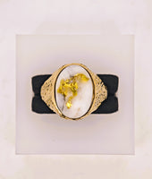 9ct Yellow Gold 16to1 mine Gold Quartz Signet Ring