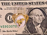 9ct Yellow Gold 16to1 mine Gold Quartz Signet Ring