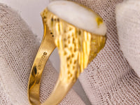 9ct Yellow Gold 16to1 mine Gold Quartz Signet Ring