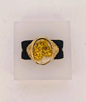 Antique 1977 16to1 mine Gold Quartz Signet Ring