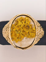 Antique 1977 16to1 mine Gold Quartz Signet Ring