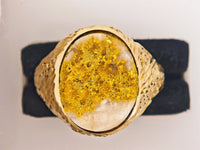 Antique 1977 16to1 mine Gold Quartz Signet Ring