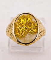 Antique 1977 16to1 mine Gold Quartz Signet Ring