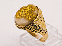 Antique 1977 16to1 mine Gold Quartz Signet Ring