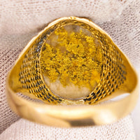 Antique 1977 16to1 mine Gold Quartz Signet Ring
