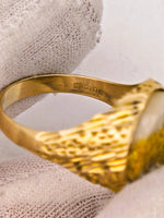 Antique 1977 16to1 mine Gold Quartz Signet Ring