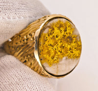 Antique 1977 16to1 mine Gold Quartz Signet Ring