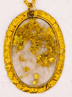 22K Nugget Gold Quartz Pendant