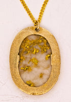 22K Nugget Gold Quartz Pendant
