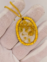 22K Nugget Gold Quartz Pendant