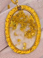 22K Nugget Gold Quartz Pendant