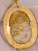 22K Nugget Gold Quartz Pendant